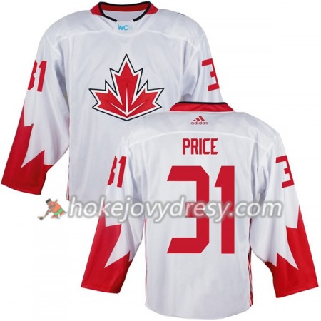 Pánské Hokejový Dres Kanada Carey Price 31 Světový pohár v ledním hokeji 2016 Bílá